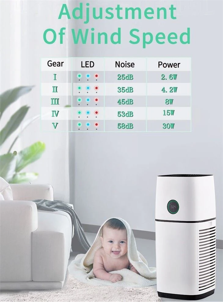 BKJ-500 Anion Generator Home Air Purifier HEPA Filter